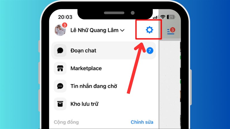 Cách treo nick Facebook bằng Messenger trên điện thoại (bước 2)