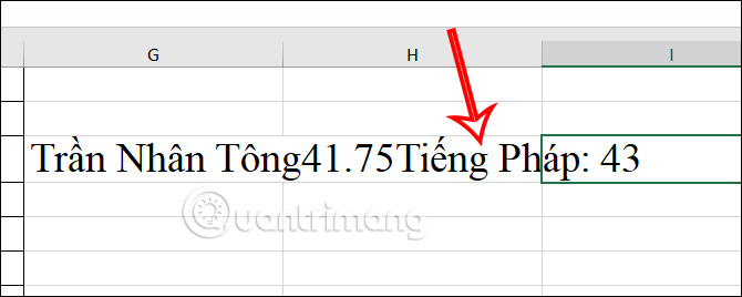 Xuống dòng các ký tự nối trong Excel