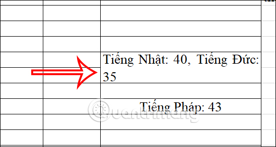 Xuống dòng trong Excel để nối chuỗi