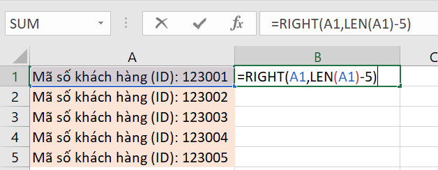 Cách bỏ ký tự trong Excel bất kỳ 1