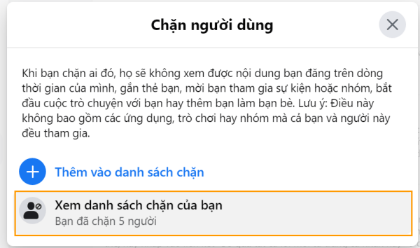 Cách để người khác không còn theo dõi mình trên Facebook Bước 3