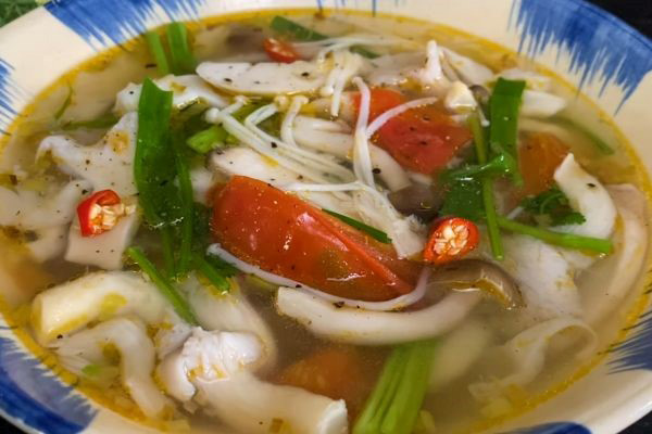 Canh nấm chay đơn giản