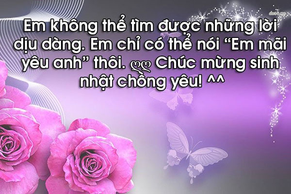 Lời chúc sinh nhật chồng ngắn gọn