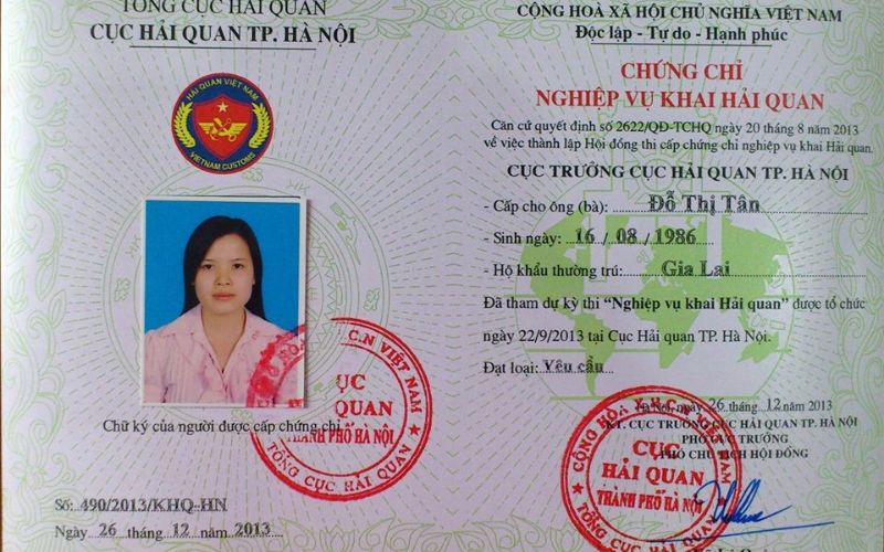 Đơn vị chứng chỉ xuất nhập khẩu