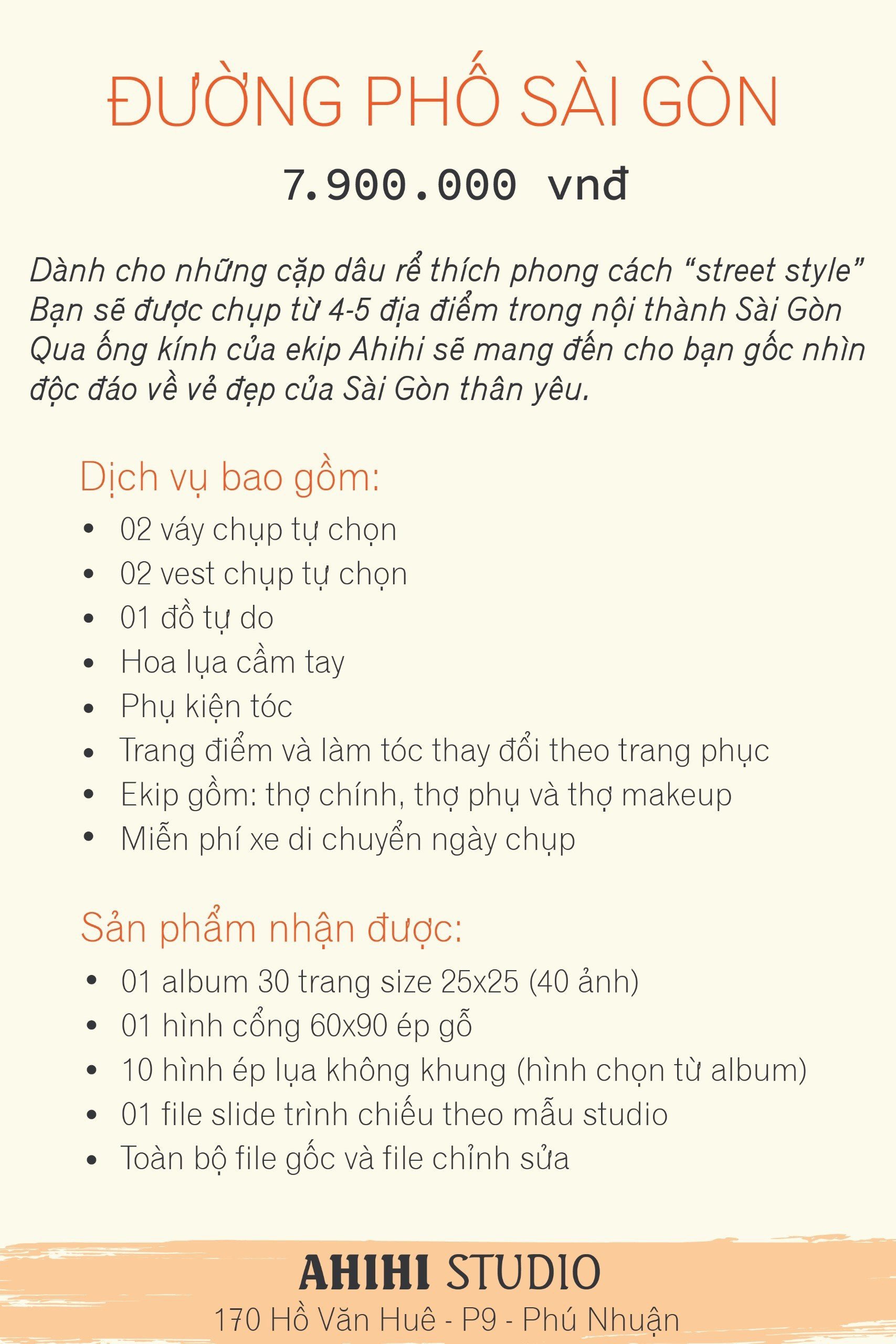 Bảng giá trọn gói chụp hình cưới ngoại cảnh sài gòn 2023 hình 1