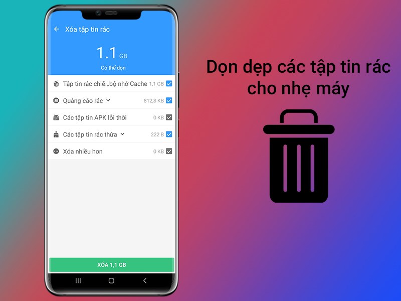 Dọn dẹp các tập tin rác cho nhẹ máy