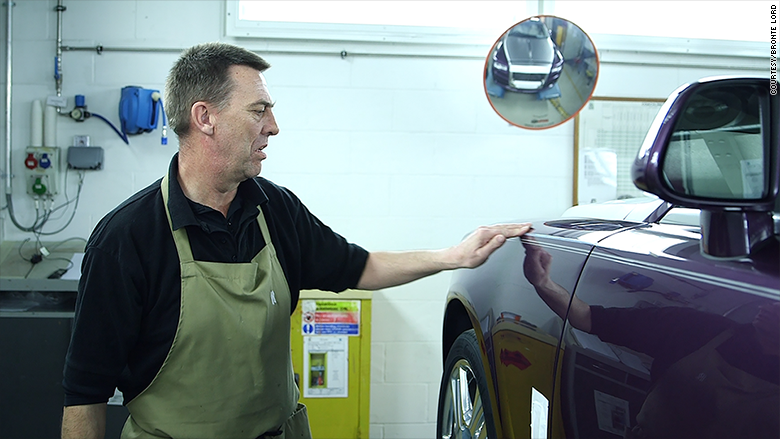 His only job - Painting the pinstripes on Rolls Royces