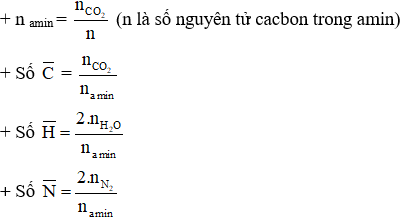 Công thức giải bài toán đốt cháy amin hay nhất - Hoá học lớp 12 (ảnh 1)