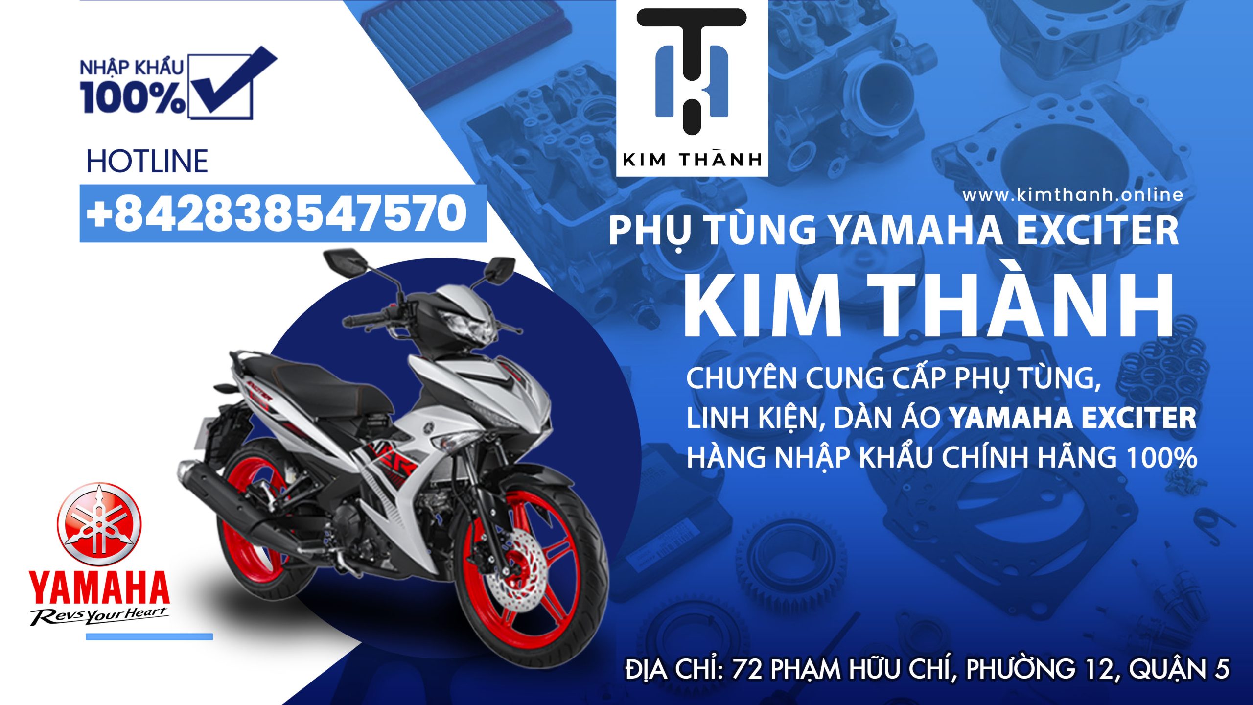 Các loại phụ tùng xe Exciter 150 2018 chính hãng cung cấp bởi Kim Thành