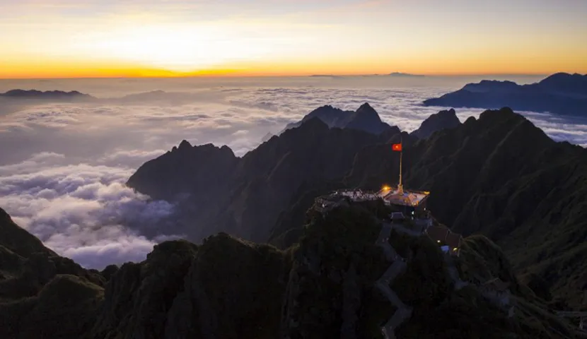 majestic fansipan in the sunrise