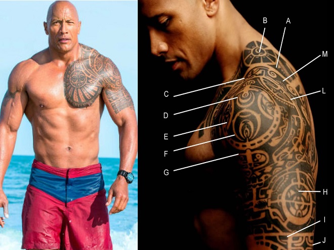 Bí mật hình xăm tuyệt vời của "nam thần cơ bắp" The Rock - 2