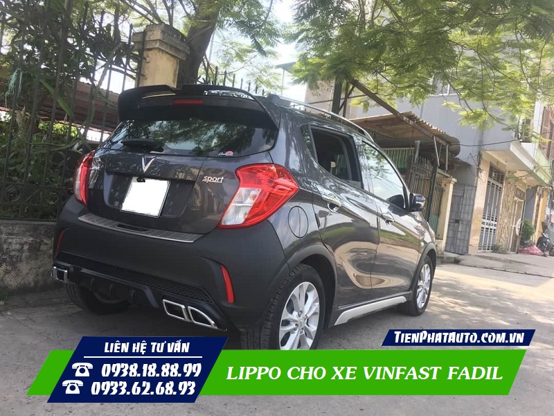 Phần đuôi xe nổi bật hơn khi độ Lippo cho xe Vinfast Fadil