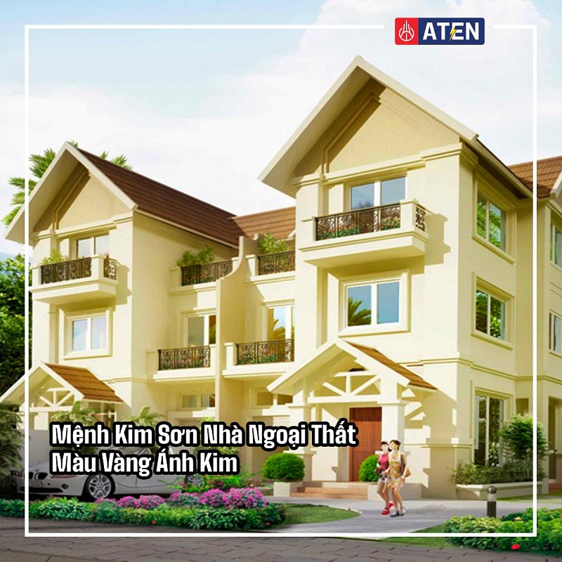 Sơn màu ngoại thất vàng ánh kim