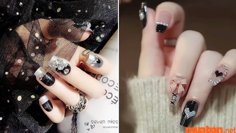 Mẫu nail đính đá