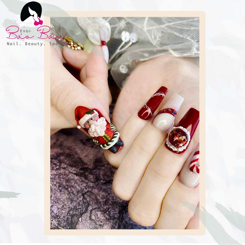 Mẫu nail ông già Noel