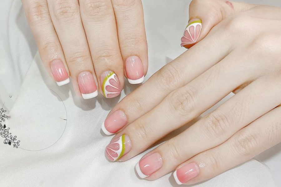 Nail đơn giản cho học sinh nhiều màu