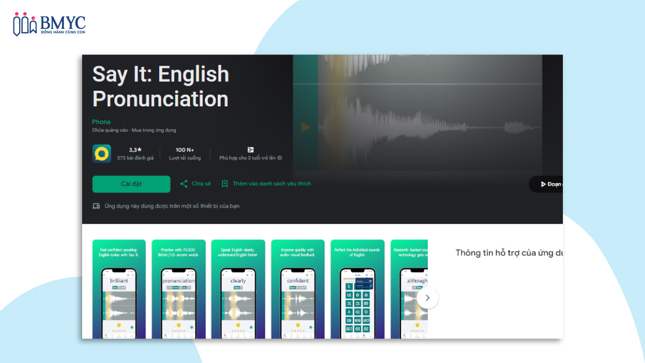Luyện quy tắc phát âm tiếng Anh bằng app Say It