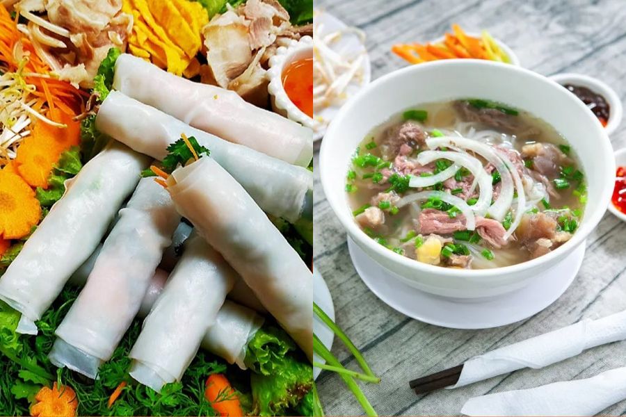 So sánh lượng calo phở cuốn và phở bò?