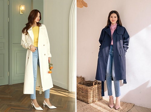 cách mix đồ mùa đông phong cách hàn quốc với áo trenchcoat