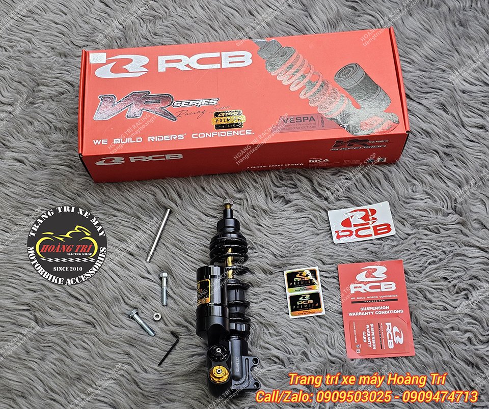 Không cần độ chế khi lắp đặt phuộc Racing Boy VR ti vàng cho xe Vespa Primavera/Sprint