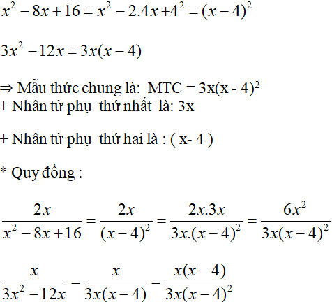 Giải bài 15 Toán lớp 8 trang 43:Quy đồng mẫu thức nhiều phân thức