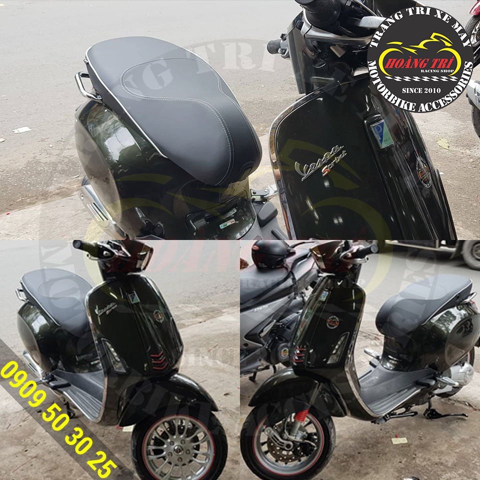 Yên xe vespa được chụp từ trên cao