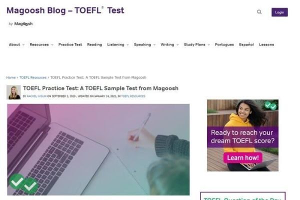 thi thử toefl online miễn phí