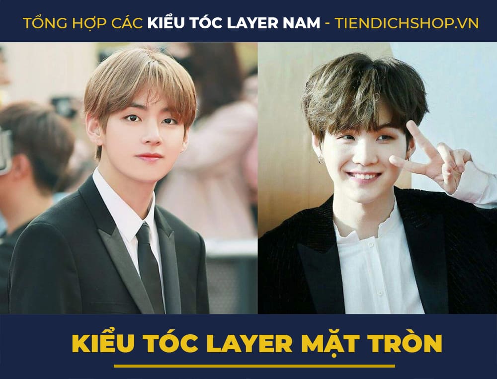 Tóc layer nam mặt tròn đẹp