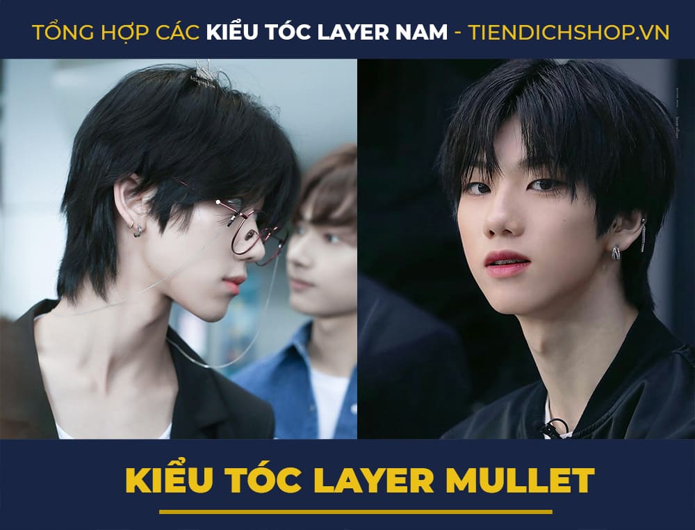 Tóc Mullet layer nam