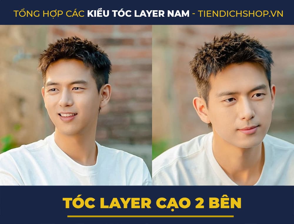 Tóc layer nam đẹp cạo 2 bên