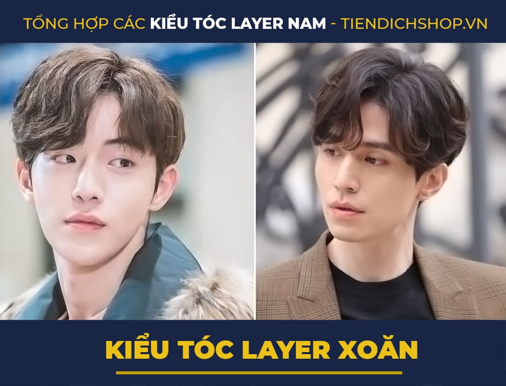 Kiểu tóc xoăn nam layer