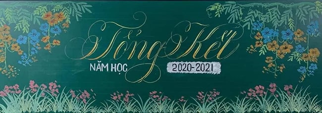 Mẫu vẽ bảng tổng kết năm học 2022