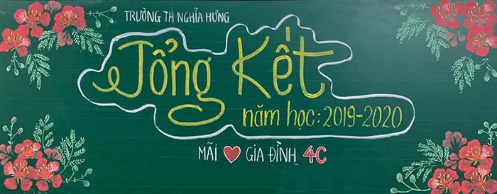 Mẫu bảng tổng kết năm học