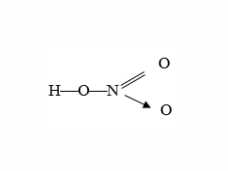 Công thức cấu tạo axit nitric. (Ảnh: Sưu tầm Internet)