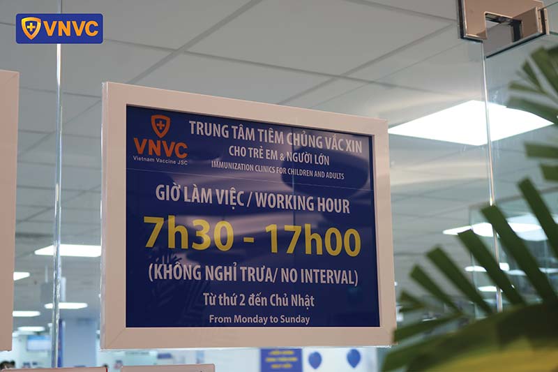 thời gian làm việc vnvc quận 5