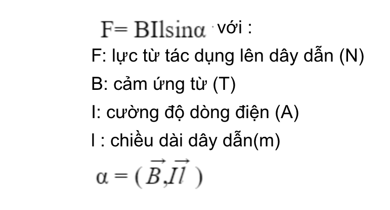 Lực từ tác dụng lên dây dẫn mang dòng điện - Từ trường