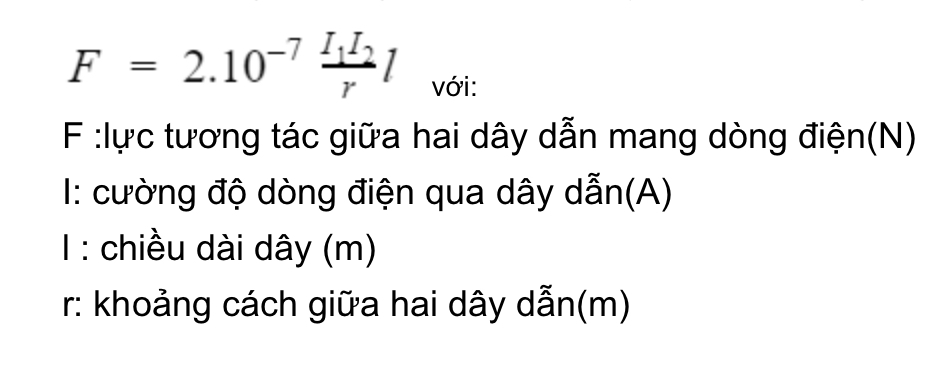 Lực tương tác hai dây dẫn mang dòng điện - Từ trường