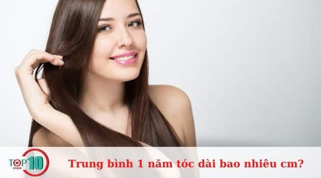 Trung bình tóc dài thêm bao nhiêu cm trong 1 năm?