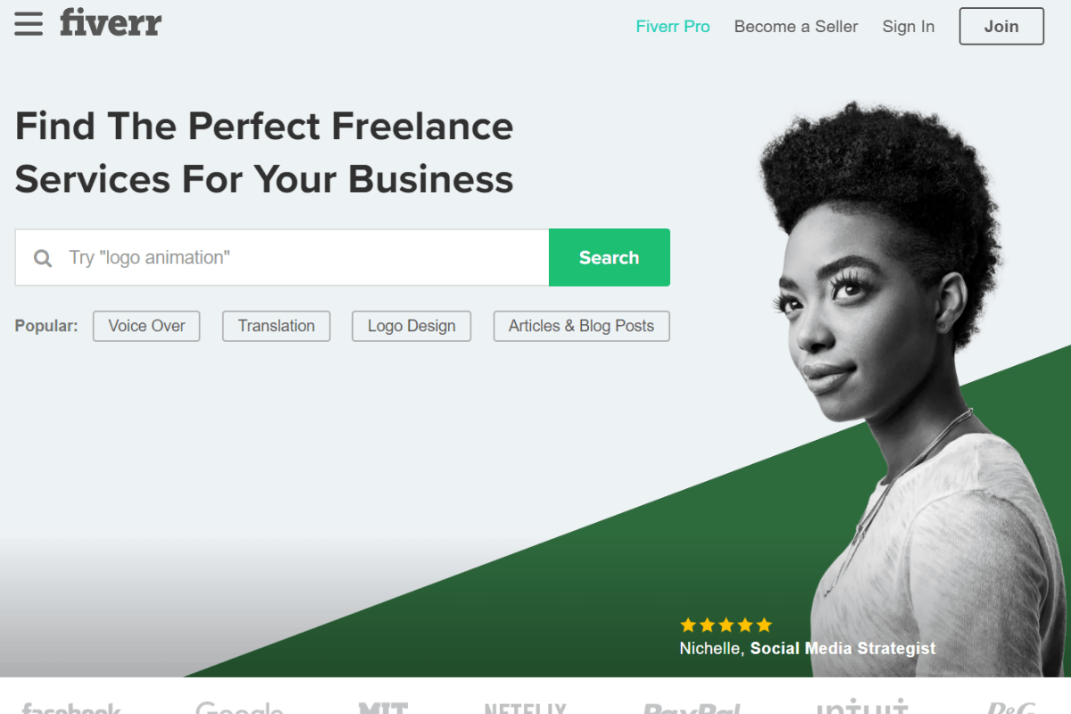 Fiverr - freelance website phổ biến