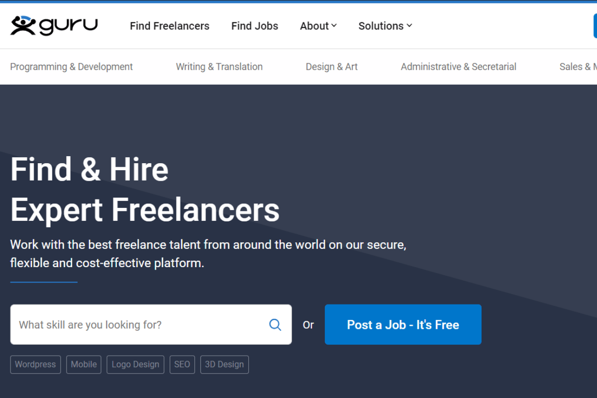 Guru Freelance website của Ấn Độ