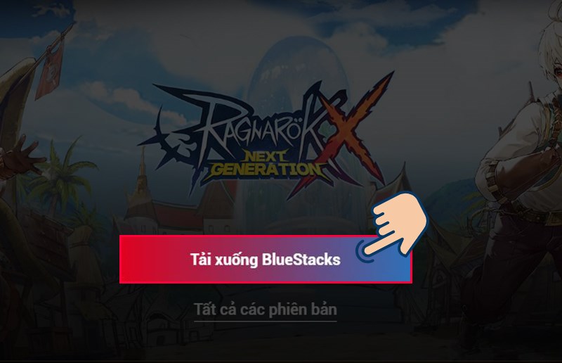 Vào Bluestacks, chọn Tải xuống.