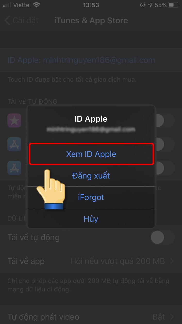 Chọn ID Apple