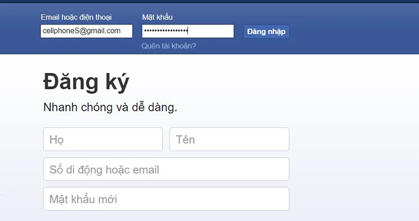 Đăng nhập bằng gmail