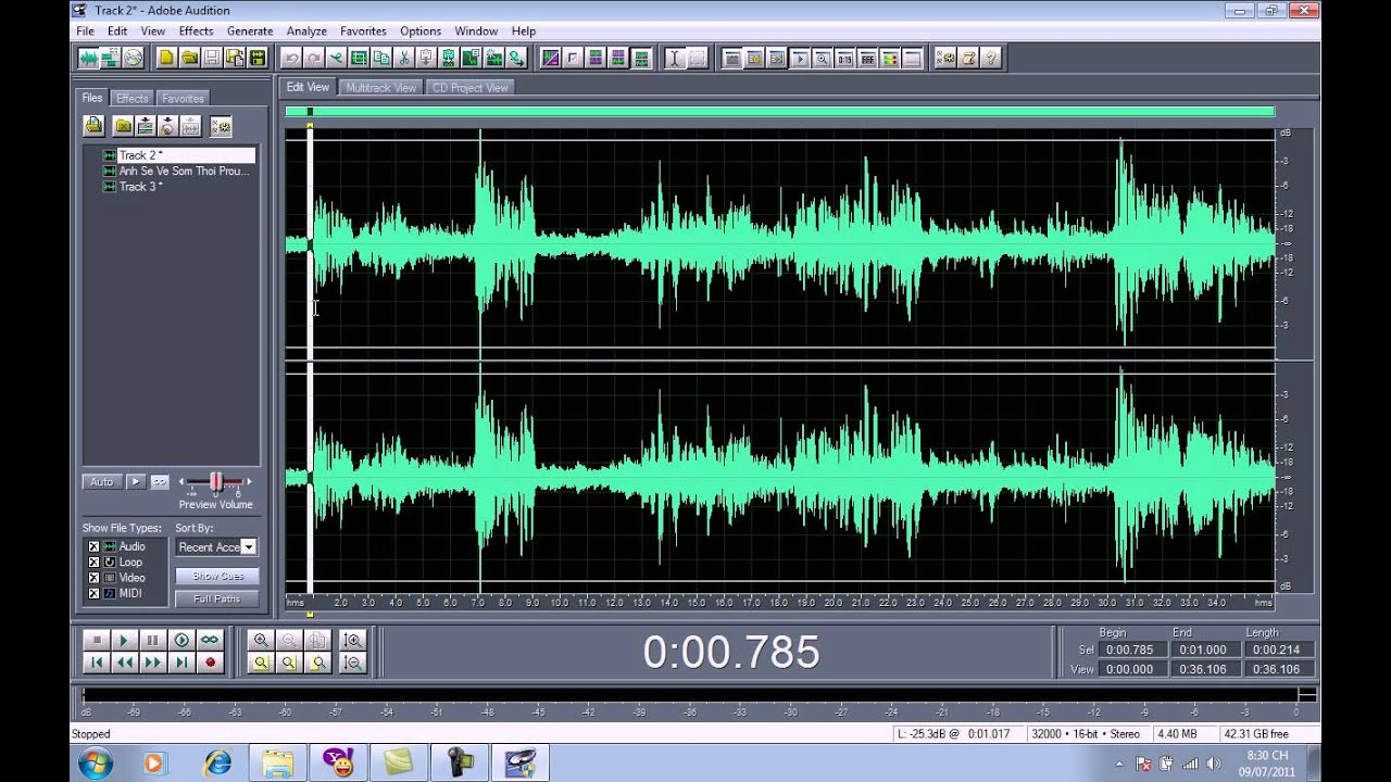 Phần mềm Adobe Audition có thể tạo file ghi âm chuyên nghiệp hoàn toàn miễn phí.