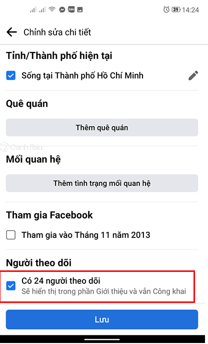 Hướng dẫn cách bật chế độ theo dõi trên Facebook hình 14