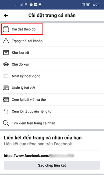 Hướng dẫn cách bật chế độ theo dõi trên Facebook hình 17