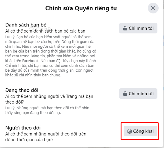 Hướng dẫn cách bật chế độ theo dõi trên Facebook hình 8