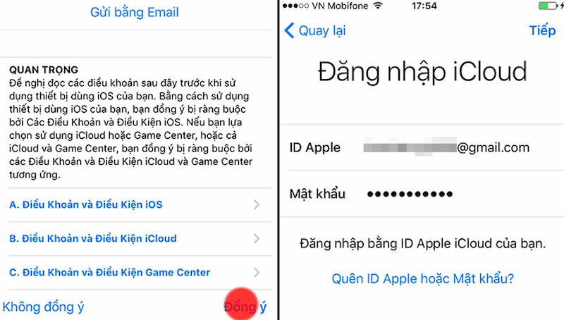 Sử dụng tài khoản iCloud để khôi phục file ghi âm đã xóa