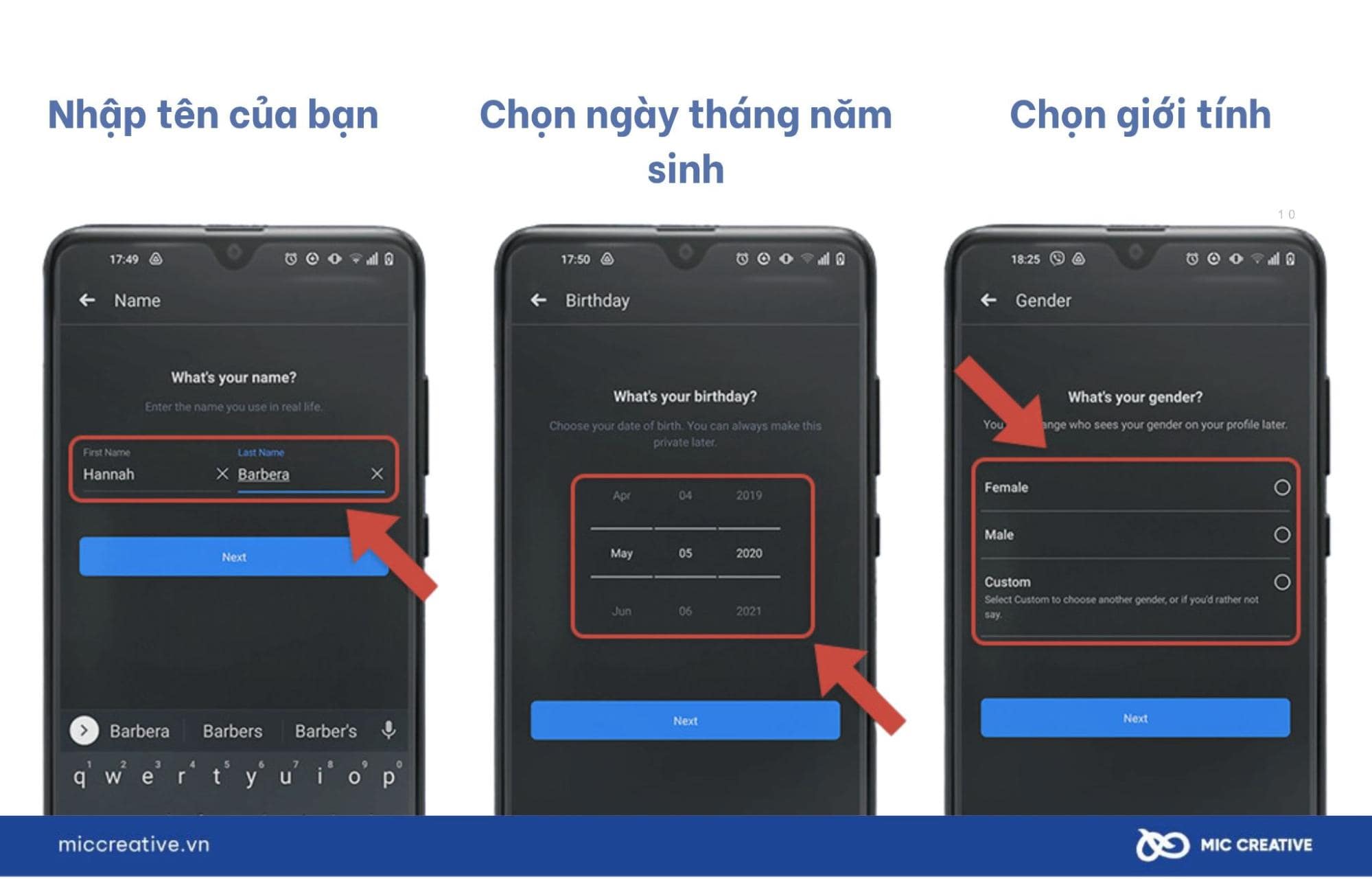 Điền thông tin của bạn