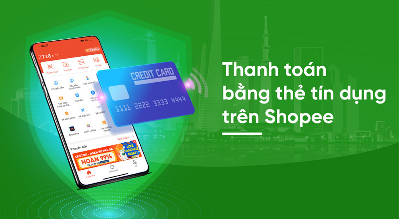 Shopee cho phép Thanh toán bằng thẻ Tín dụng/Ghi nợ